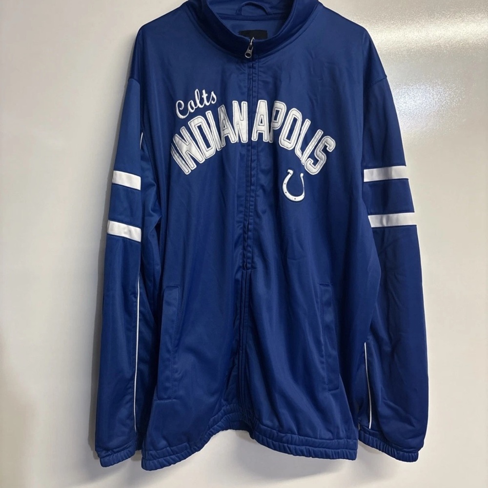 Men’s 2XL Indianapolis Colts NFL Men's Blue Full Zip Track Jacket